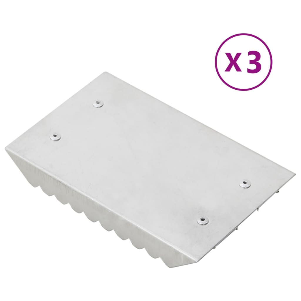 Vidaxl roskammen 3 st aluminium zilverkleurig