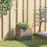 Vidaxl plantenbak 36x30x32 cm poly rattan grijs