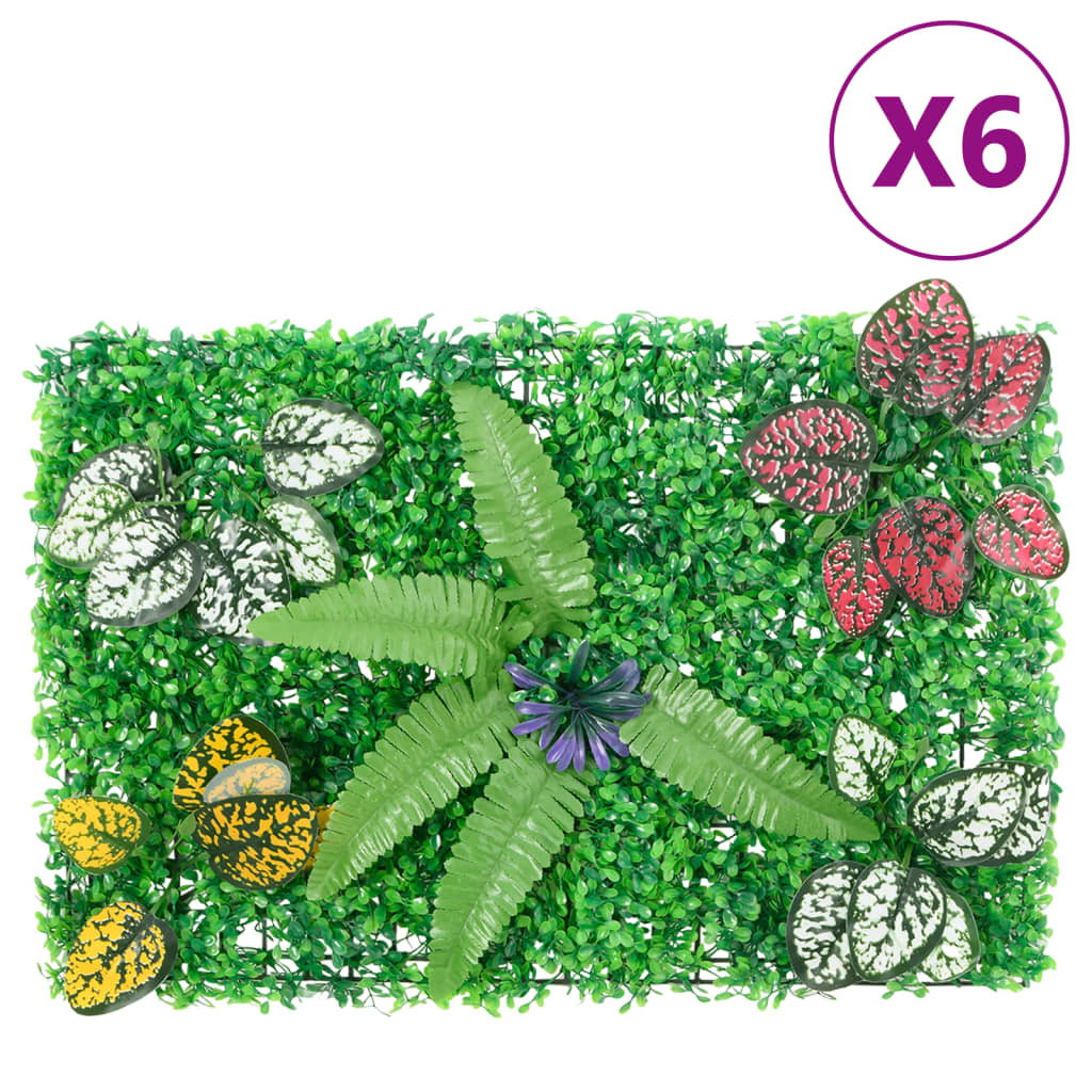 Vidaxl hek met kunstplanten 6 st 40x60 cm groen