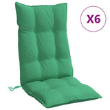 Vidaxl stoelkussens 6 st hoge rug oxford stof groen