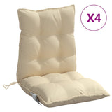 Vidaxl stoelkussens 4 st lage rug oxford stof beige