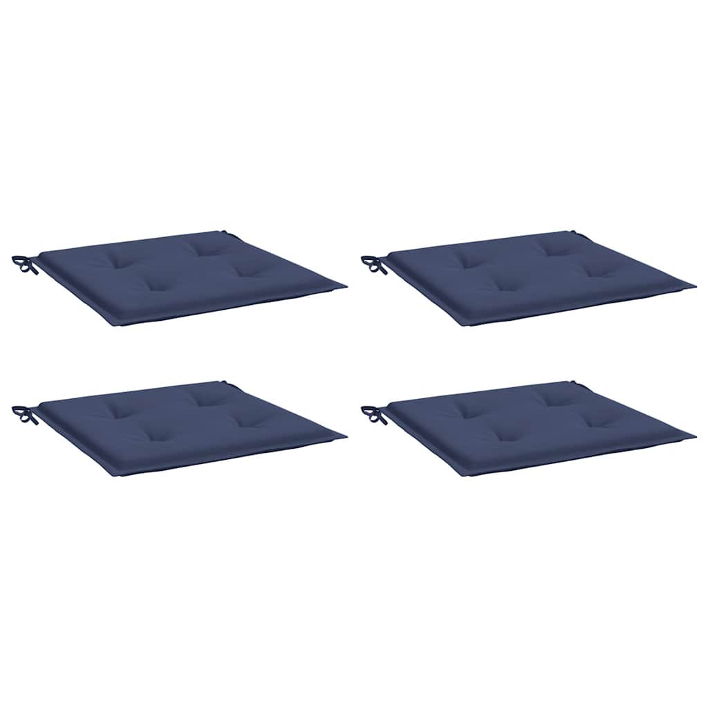 Vidaxl palletkussens 4 st 40x40x4 cm oxford stof marineblauw