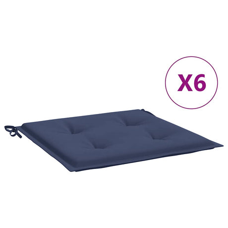 Vidaxl palletkussens 6 st 40x40x4 cm oxford stof marineblauw