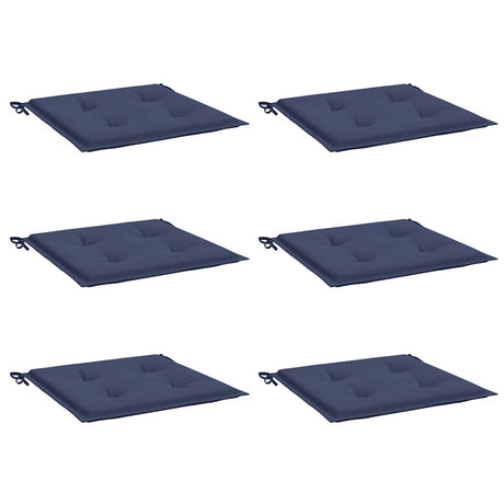 Vidaxl palletkussens 6 st 40x40x4 cm oxford stof marineblauw