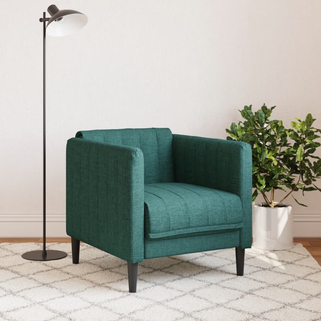 Vidaxl fauteuil stof donkergroen