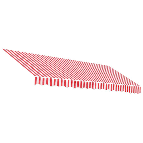 Vidaxl vervangingsdoek voor luifel gestreept 4x3 m rood en wit
