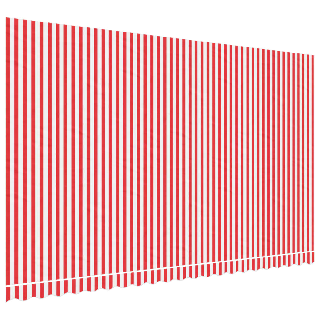 VidaXL Vervangingsdoek voor luifel gestreept 5x3 m rood en wit