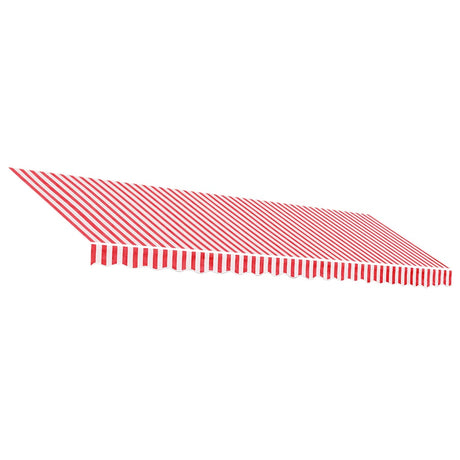 Vidaxl vervangingsdoek voor luifel gestreept 5x3 m rood en wit