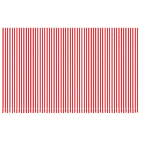 Vidaxl vervangingsdoek voor luifel gestreept 6x3,5 m rood en wit