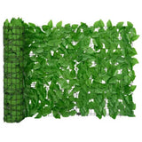 VidaXL Balkonscherm met groene bladeren 200x75 cm