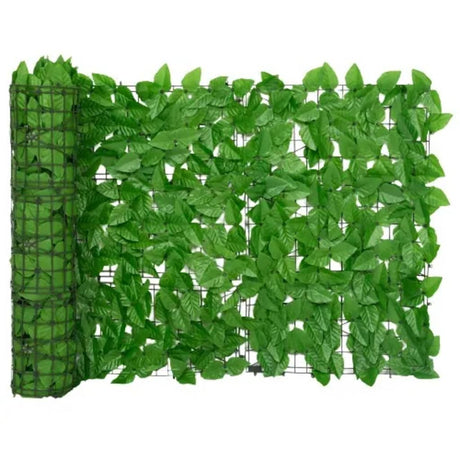 VidaXL Balkonscherm met groene bladeren 200x75 cm