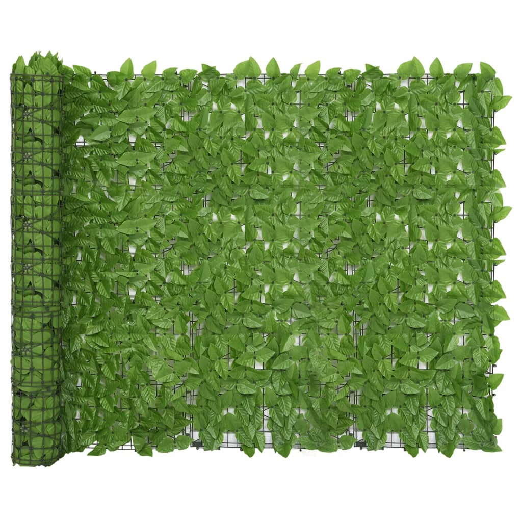 VidaXL Balkonscherm met groene bladeren 200x150 cm