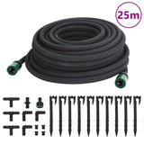 Vidaxl druppelslang 0,6'' 25 m rubber zwart