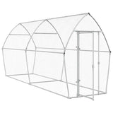 Vidaxl kippenhok 400x105x182 cm gegalvaniseerd staal zilverkleurig
