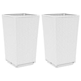 Vidaxl plantenbakken 2 st 32,5x32,5x57 cm polypropeen wit