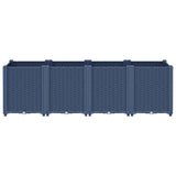 Vidaxl plantenbak 160x40x53 cm polypropeen blauwgrijs