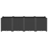 Vidaxl plantenbak 160x40x53 cm polypropeen zwart
