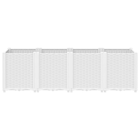 Vidaxl plantenbak 160x40x53 cm polypropeen wit
