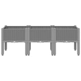 Vidaxl plantenbak met poten 120x40x42 cm polypropeen lichtgrijs