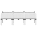 Vidaxl plantenbak met poten 120x40x42 cm polypropeen wit