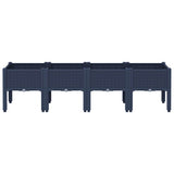Vidaxl plantenbak met poten 160x40x42 cm polypropeen blauwgrijs
