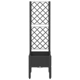 Vidaxl plantenbak met latwerk 40x40x142 cm polypropeen zwart