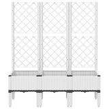 Vidaxl plantenbak met latwerk 120x40x142 cm polypropeen wit