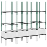 Vidaxl plantenbak met latwerk 160x40x142,5 cm polypropeen wit