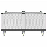 Vidaxl plantenbak met wielen 100x80x54 cm polypropeen wit