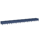 Vidaxl plantenbak met pinnen 362,5x42,5x28,5 cm polypropeen blauwgrijs