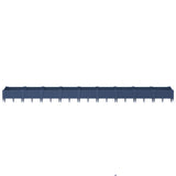 Vidaxl plantenbak met pinnen 362,5x42,5x28,5 cm polypropeen blauwgrijs