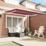 Vidaxl luifel handmatig uittrekbaar 300x250 cm bordeauxrood