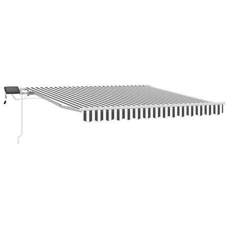 Vidaxl luifel handmatig uittrekbaar en led 300x250 cm antraciet en wit