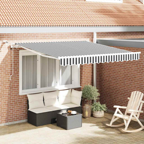 Vidaxl luifel automatisch uittrekbaar led 300x250 cm antraciet en wit
