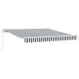 Vidaxl luifel handmatig uittrekbaar 300x250 cm antraciet en wit