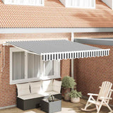 Vidaxl luifel handmatig uittrekbaar 300x250 cm antraciet en wit