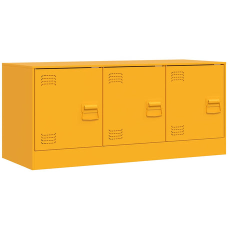 Vidaxl tv-meubel 99x39x44 cm staal mosterdgeel
