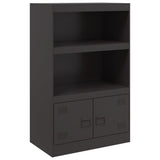 Vidaxl dressoir 67x39x107 cm staal zwart