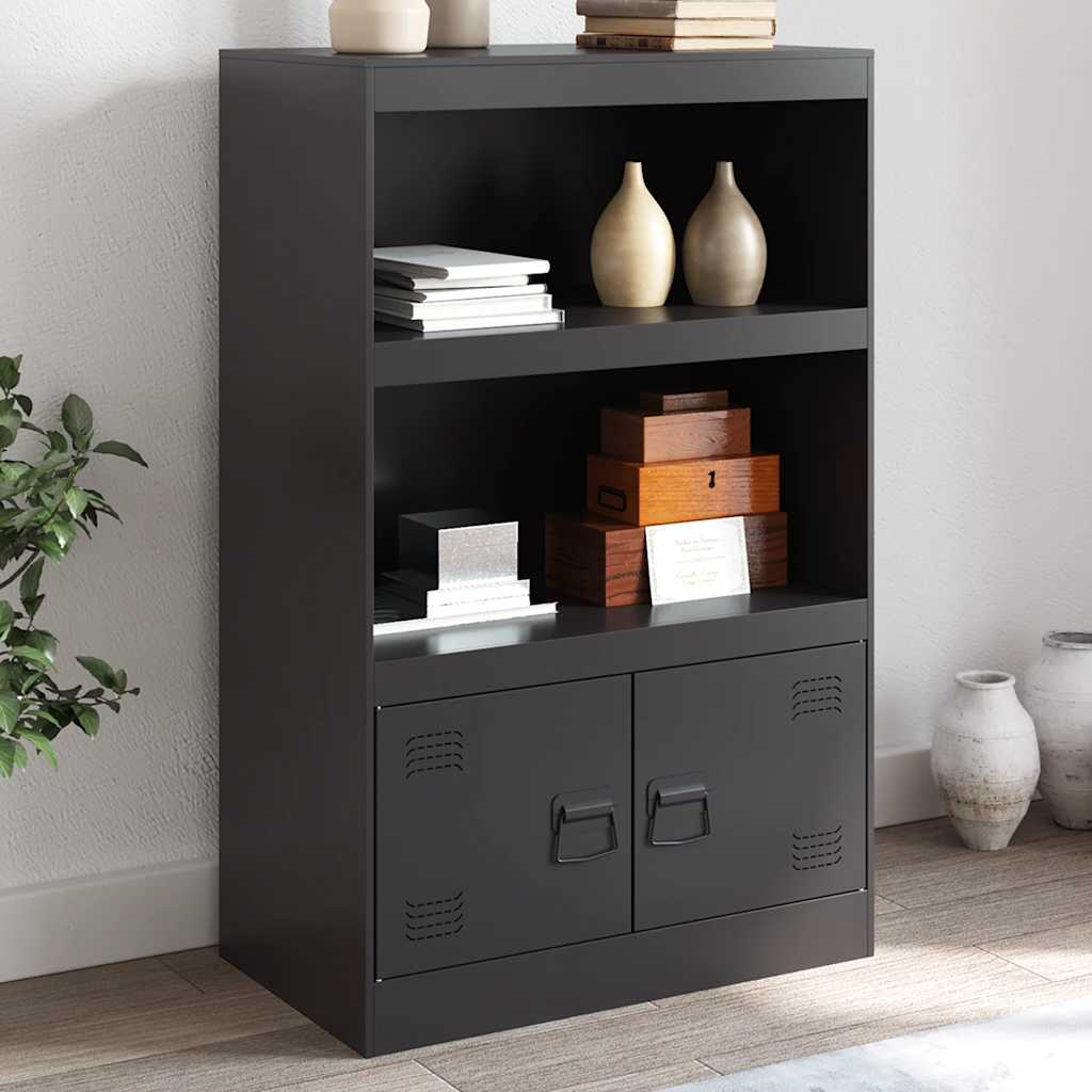 Vidaxl dressoir 67x39x107 cm staal zwart