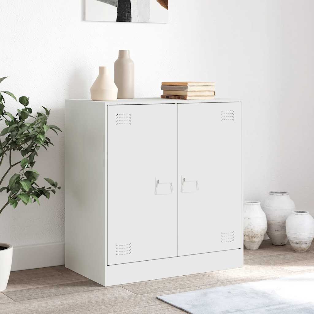 Vidaxl dressoir 67x39x73 cm staal wit