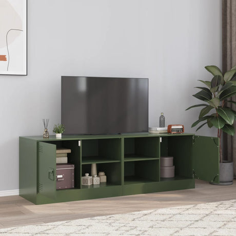 Vidaxl nachtkastjes 2 st 67x39x44 cm staal olijfgroen