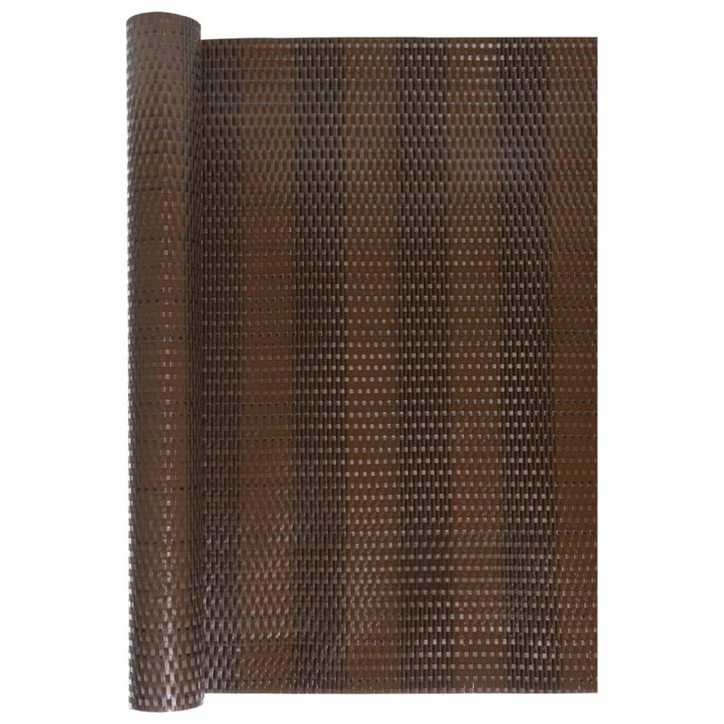 VidaXL Balkonscherm 400x90 cm poly rattan bruin en zwart