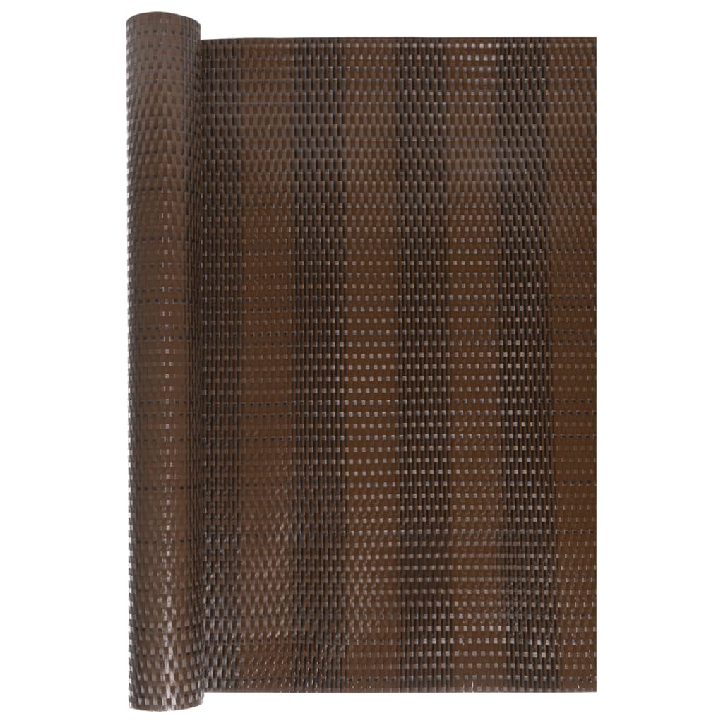 VidaXL Balkonscherm 1000x90 cm poly rattan bruin en zwart