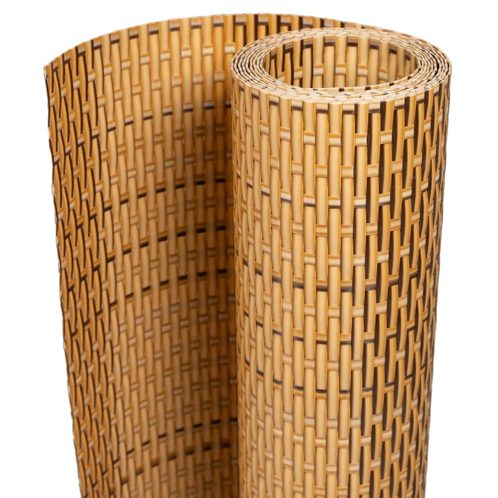 VidaXL Balkonscherm 300x90 cm poly rattan lichtbruin