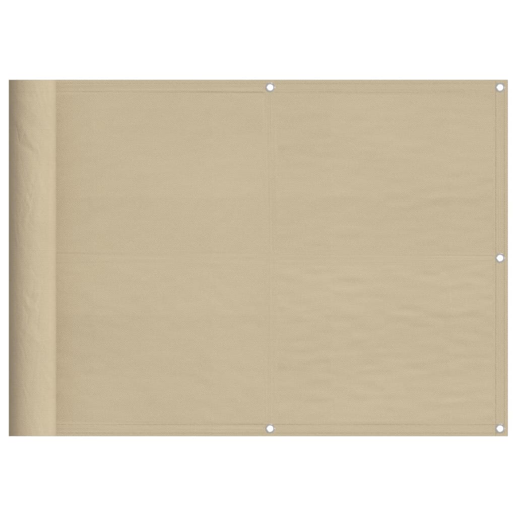 VidaXL Balkonscherm 75x800 cm 100% oxford polyester beige