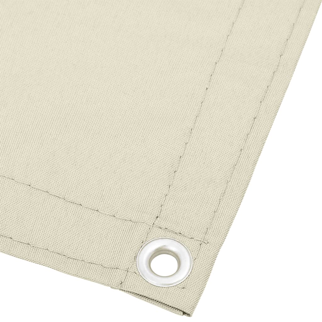 VidaXL Balkonscherm 75x800 cm 100% oxford polyester crèmekleurig