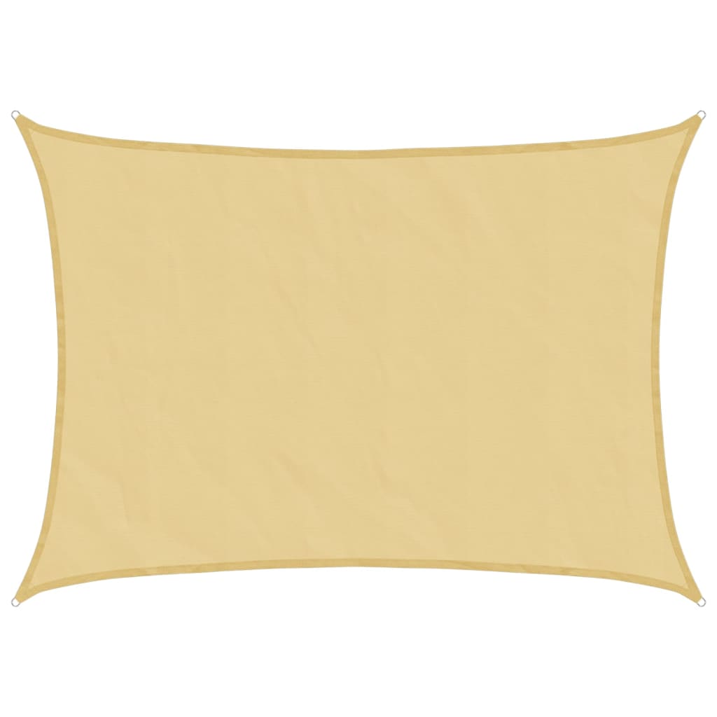 Vidaxl zonnezeil 7x5 m 100% polyester oxford zandkleurig