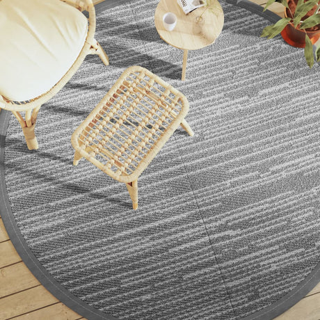 Vidaxl buitenkleed arakil ø 200 cm polypropeen grijs