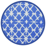 Vidaxl buitenkleed arakil ø200 cm polypropeen blauw en wit
