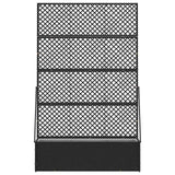 Vidaxl tuin bloempot zwart 105 x 30 x 170 cm metaal